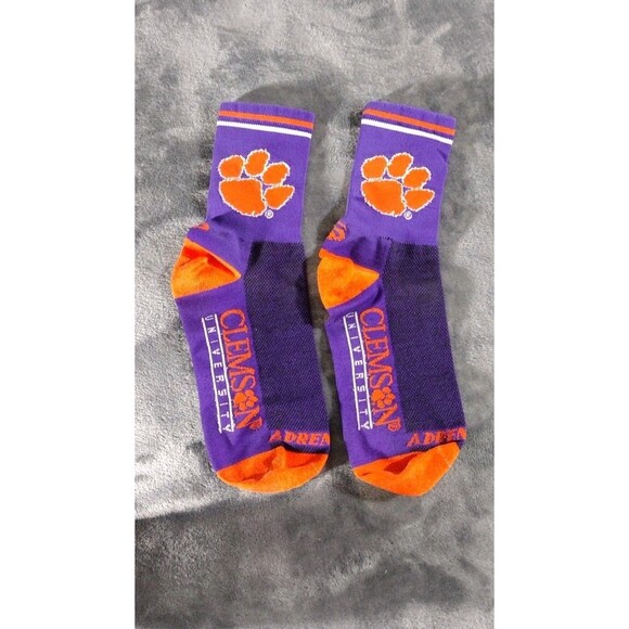 Clemson Football XL Jersey Shirt & Socks Orange Blue White Full Zip Pockets - Picture 10 of 13